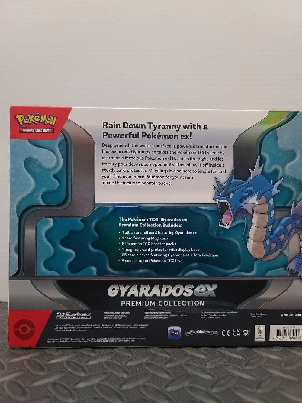 Pokemon Gyarados ex Premium Collection Blue Turquoise Box - Picture 3 of 5